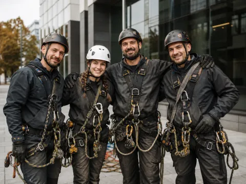 Echipa de alpiniști utilitari AlpinistiBuni.ro — AlpinistiBuni.ro